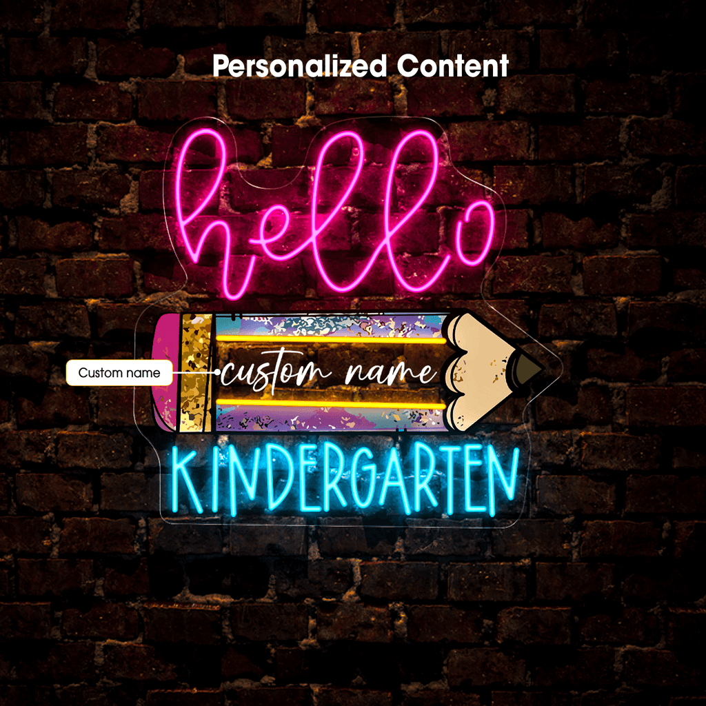Hello Pencil Kindergarten Led Neon Sign